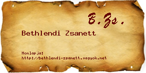 Bethlendi Zsanett névjegykártya